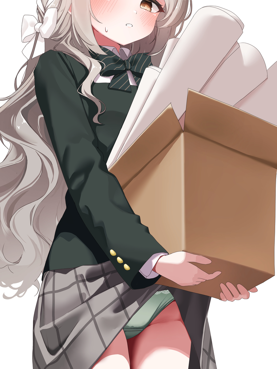 This is a pixiv picture whose title is 先生、何が見えますか ...？💚💚.