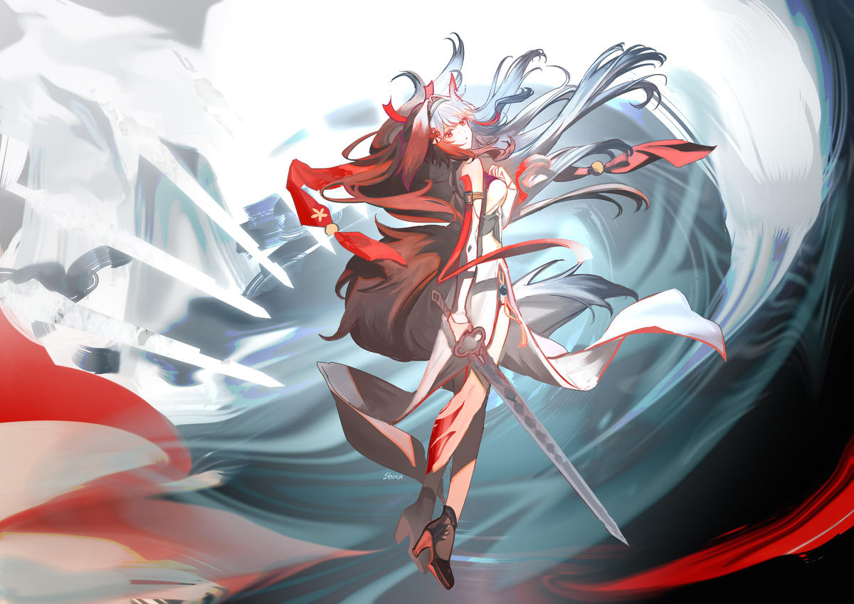 This is a pixiv picture whose title is 🗡.