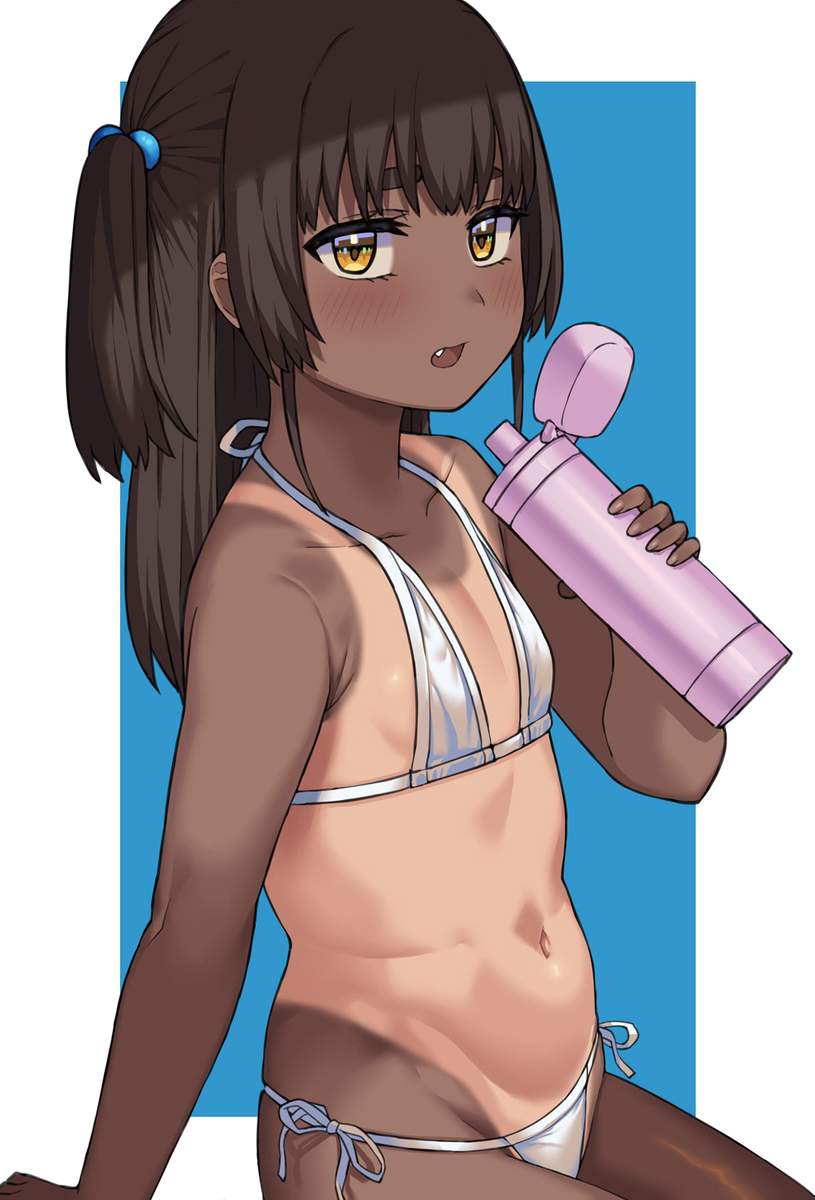 This is a pixiv picture whose title is 褐色.