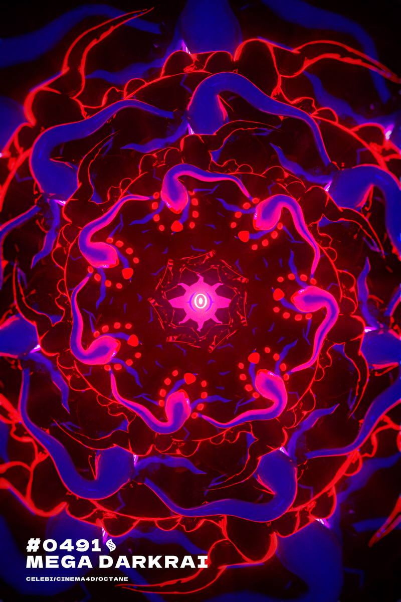 This is a pixiv picture whose title is メガダークライ.