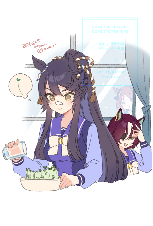 This is a pixiv picture whose title is ワンドロ ナリタブライアン.