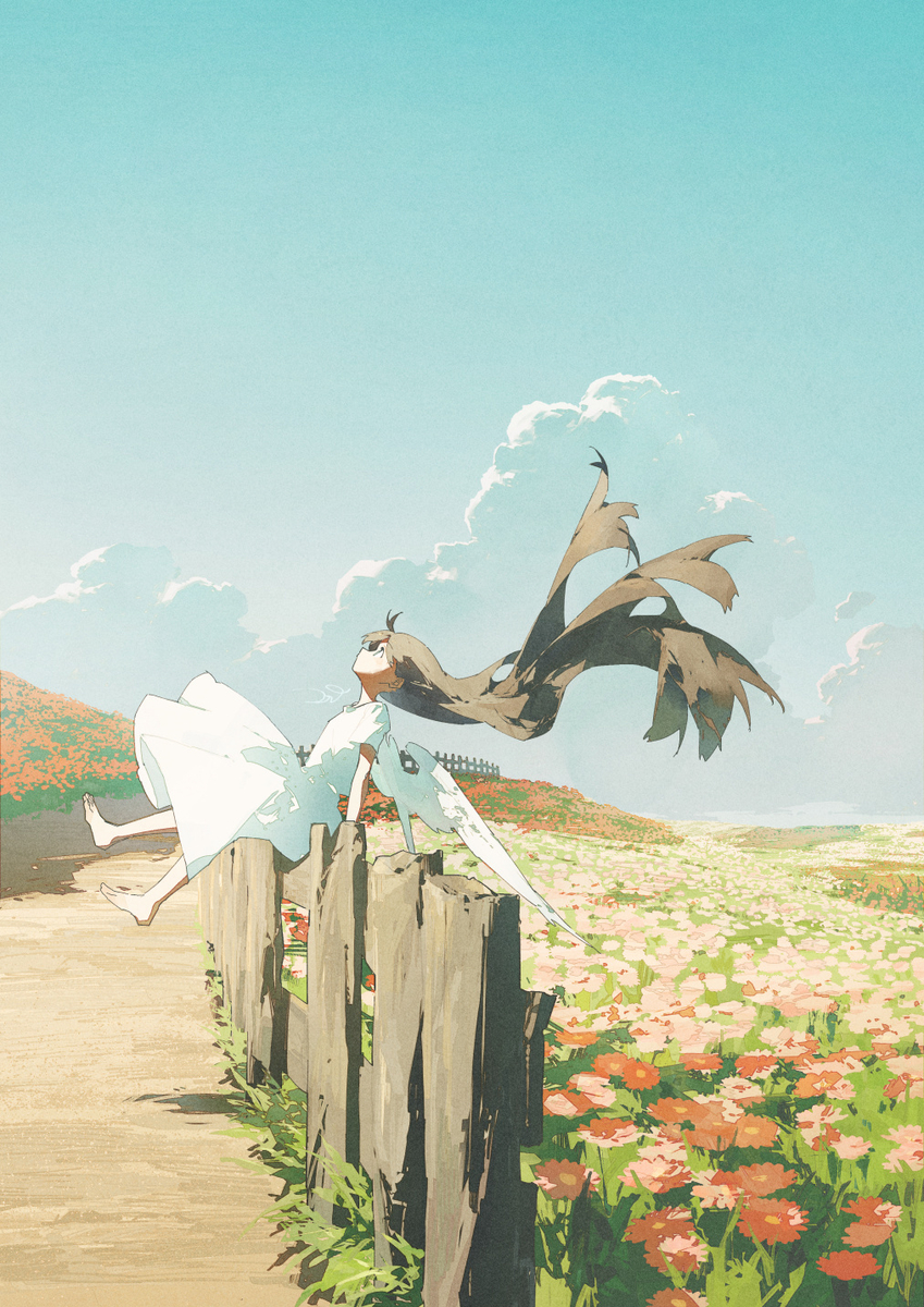 This is a pixiv picture whose title is 天国の色.