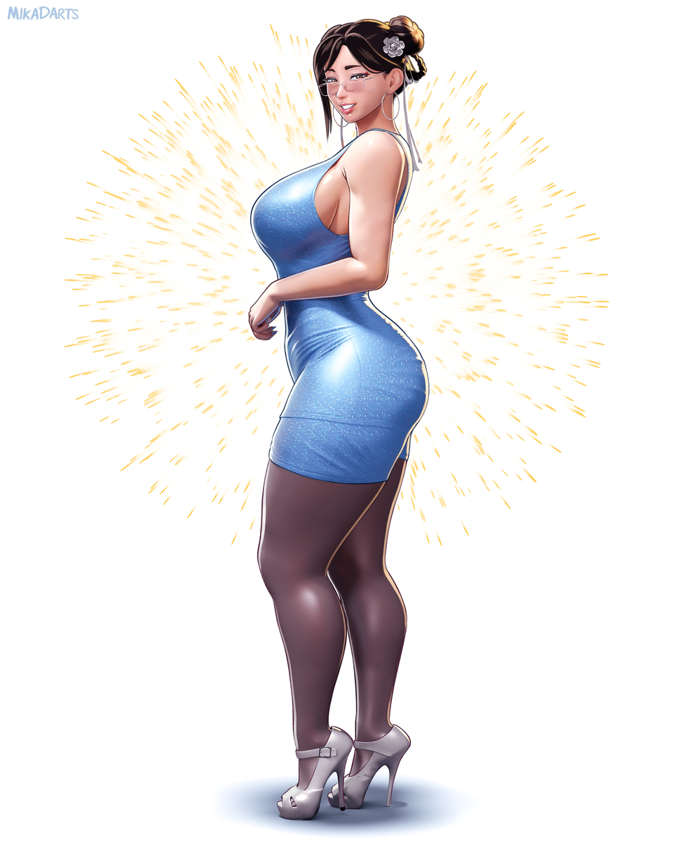 This is a pixiv picture whose title is [SF] Chun-Li Dress.
