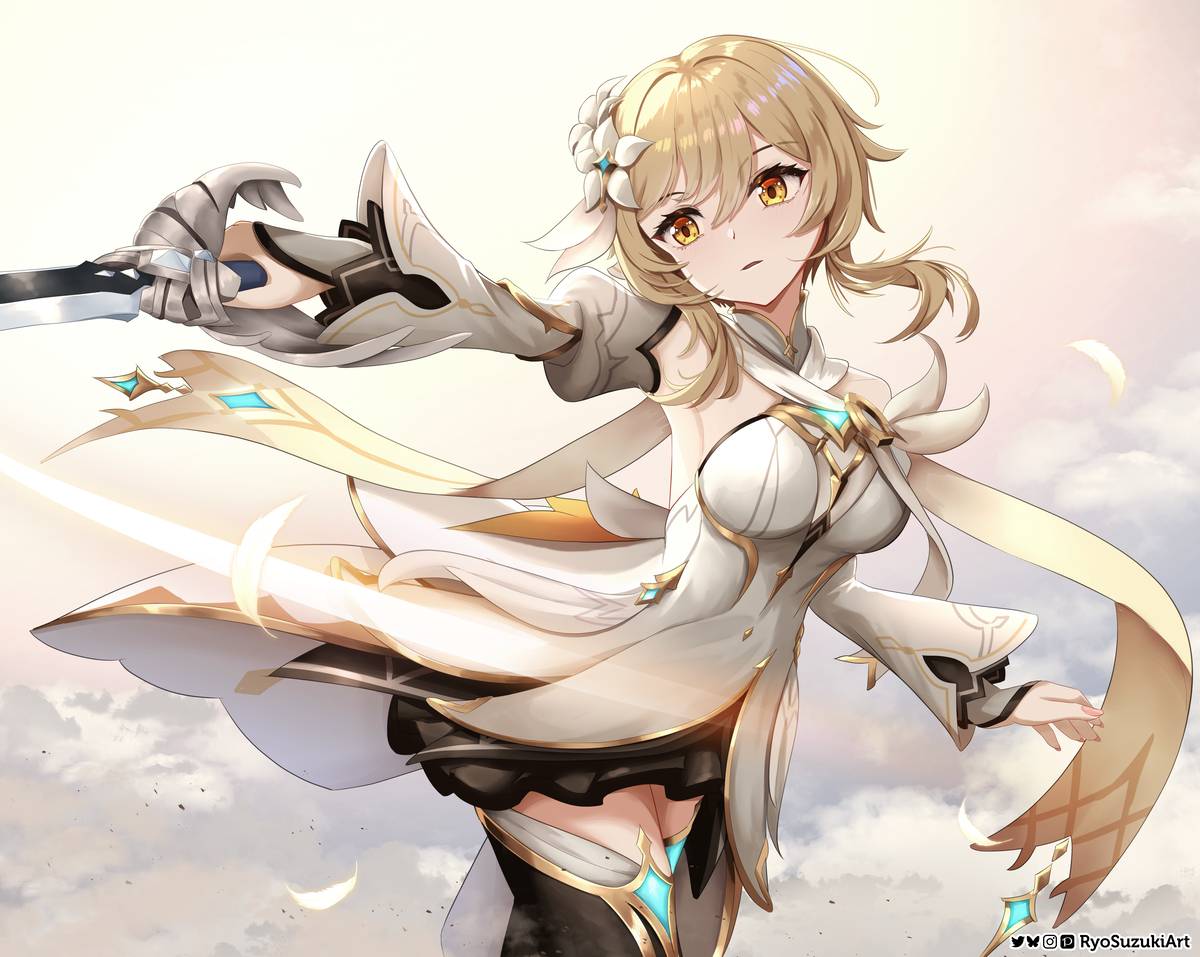 This is a pixiv picture whose title is 新衣装の蛍 | Lumine Skin.