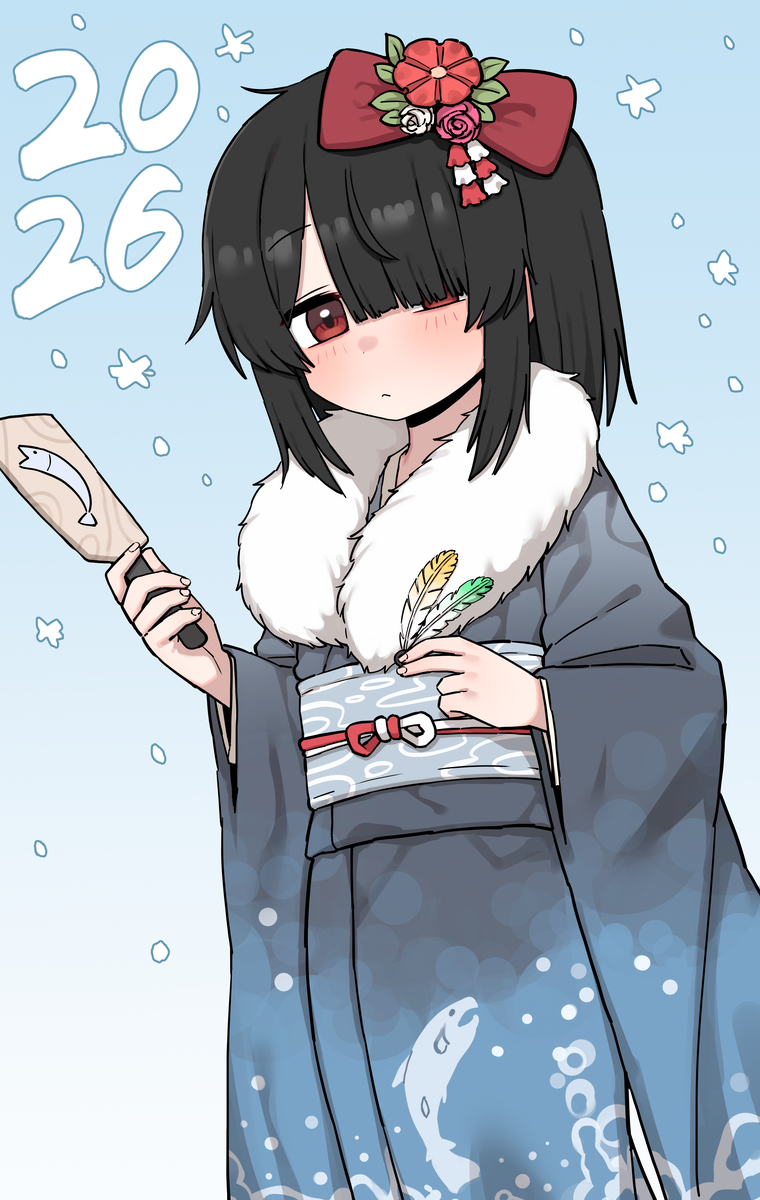 This is a pixiv picture whose title is 2026.