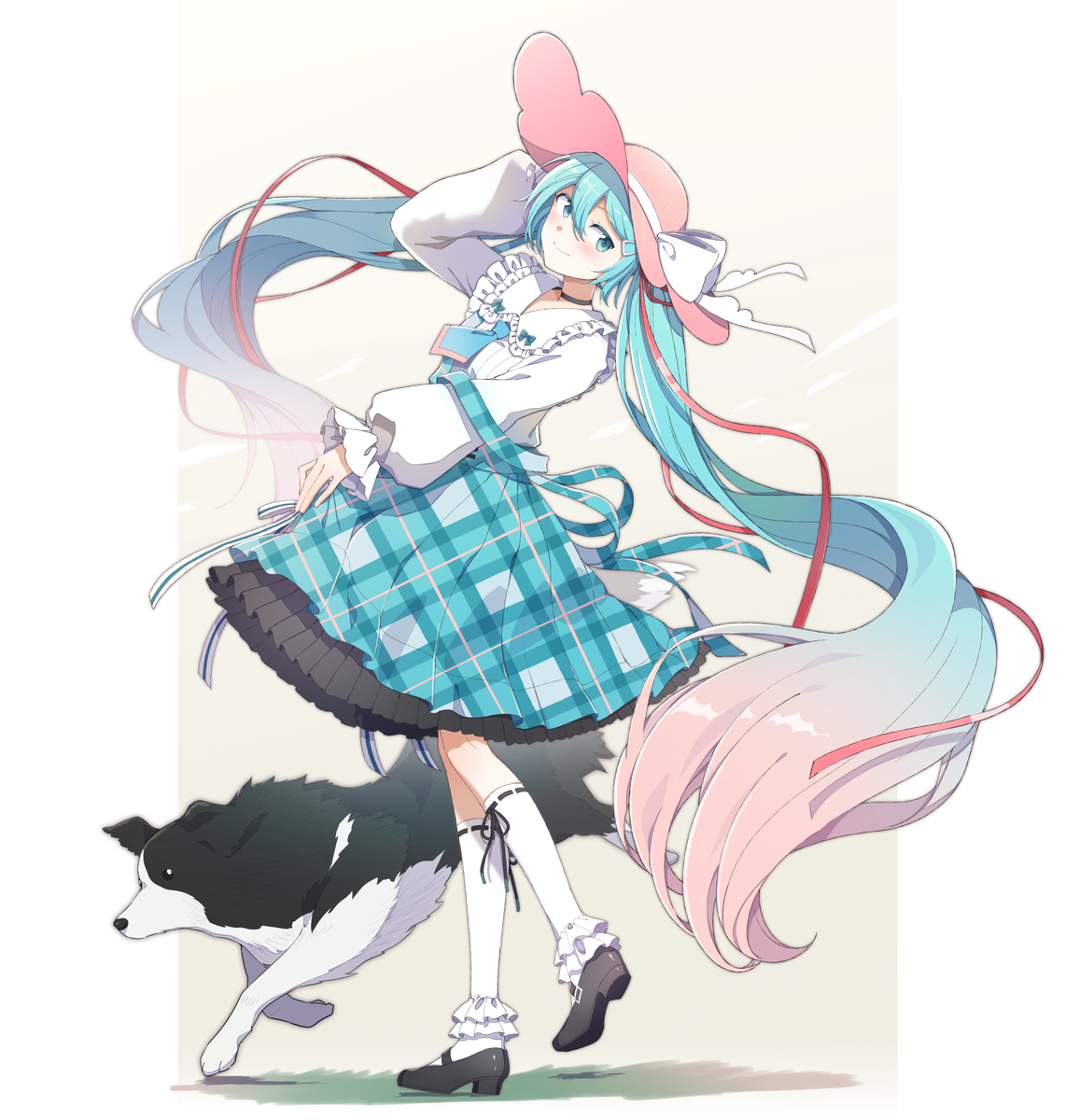 This is a pixiv picture whose title is ミクキャンバス2.