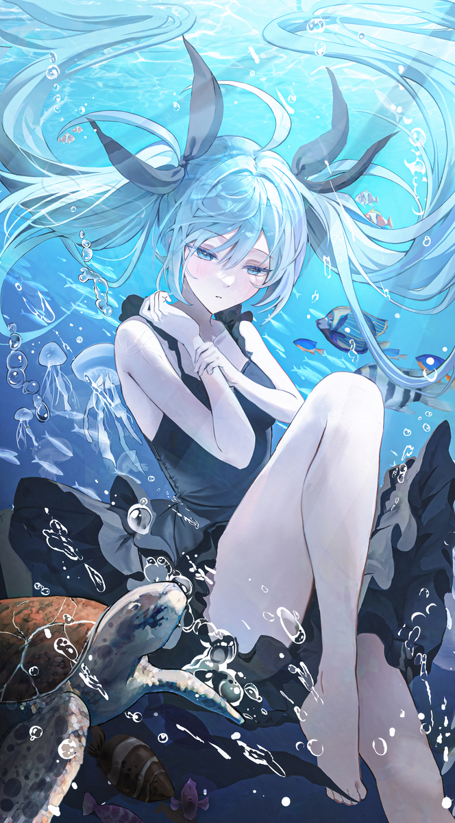 This is a pixiv picture whose title is 深海少女.