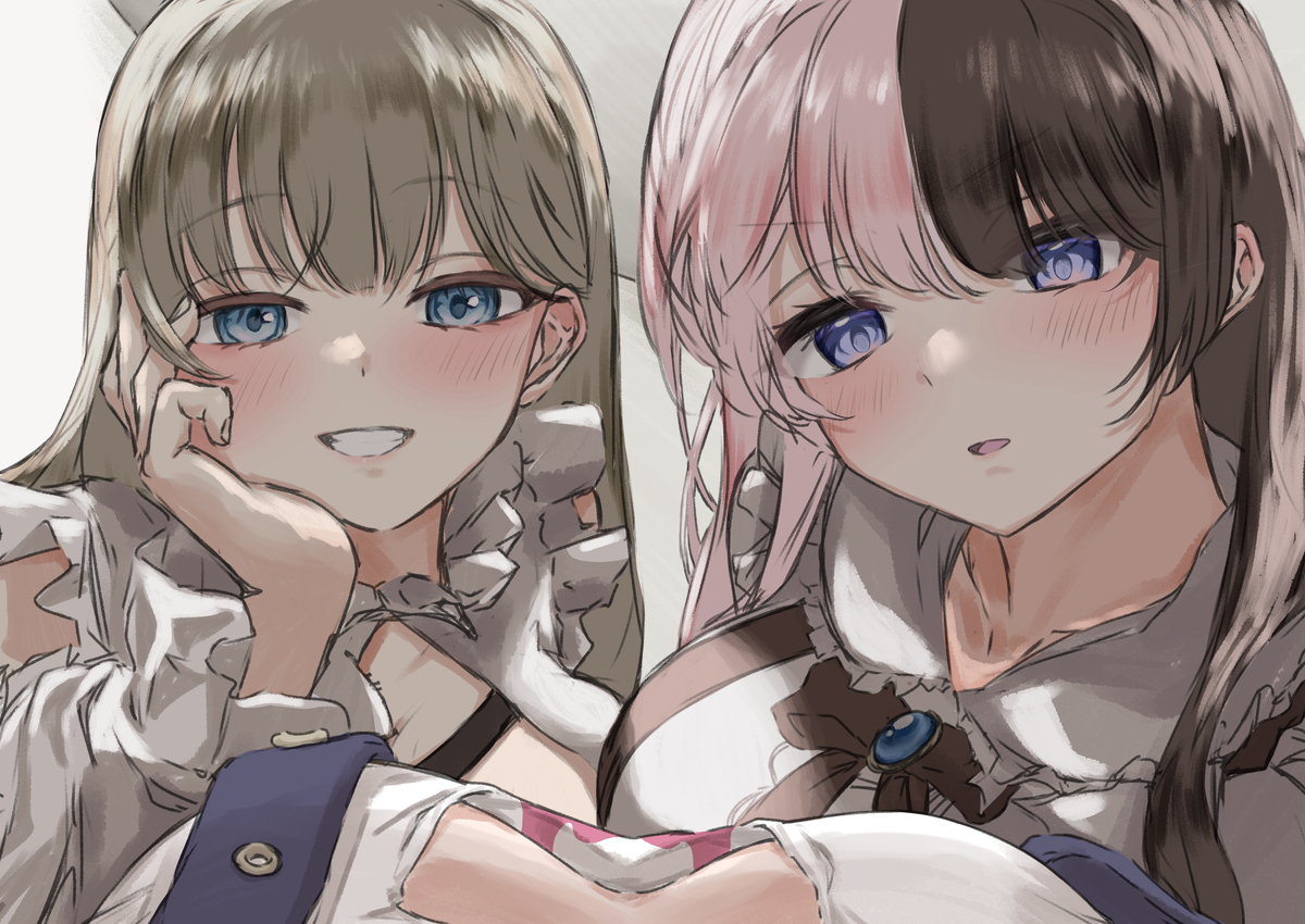 This is a pixiv picture whose title is 「「どっちにするの？」」.