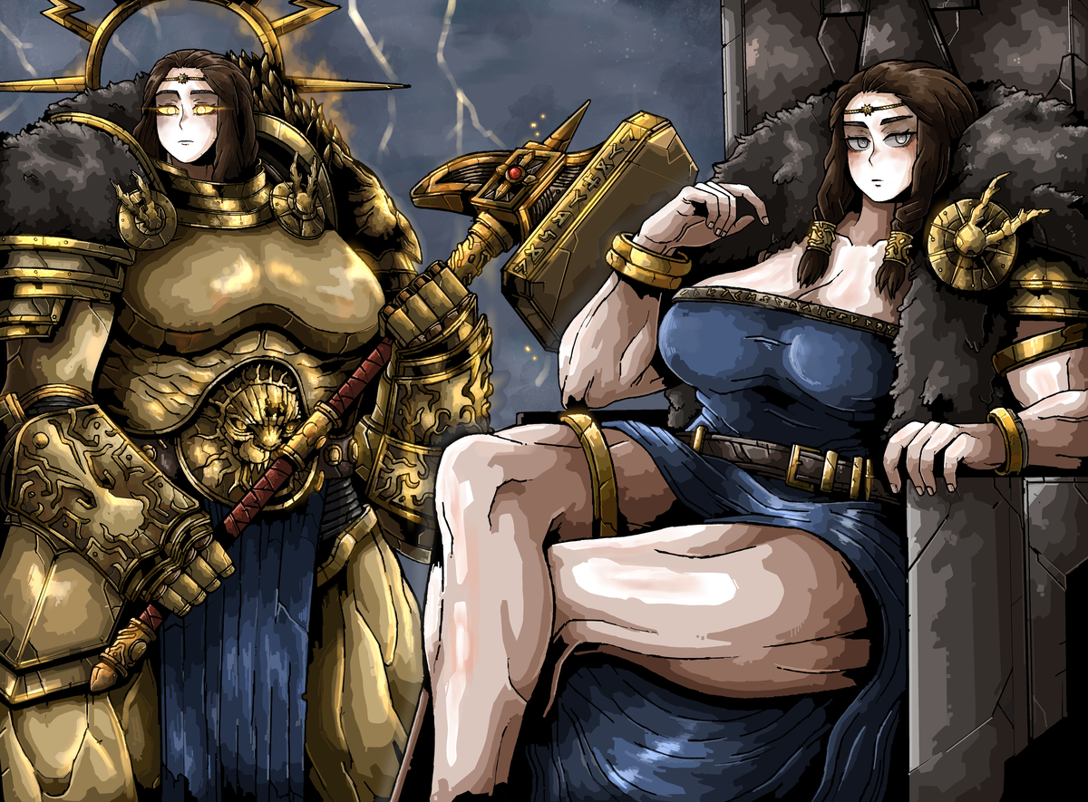 This is a pixiv picture whose title is Sigmar, the God-King.