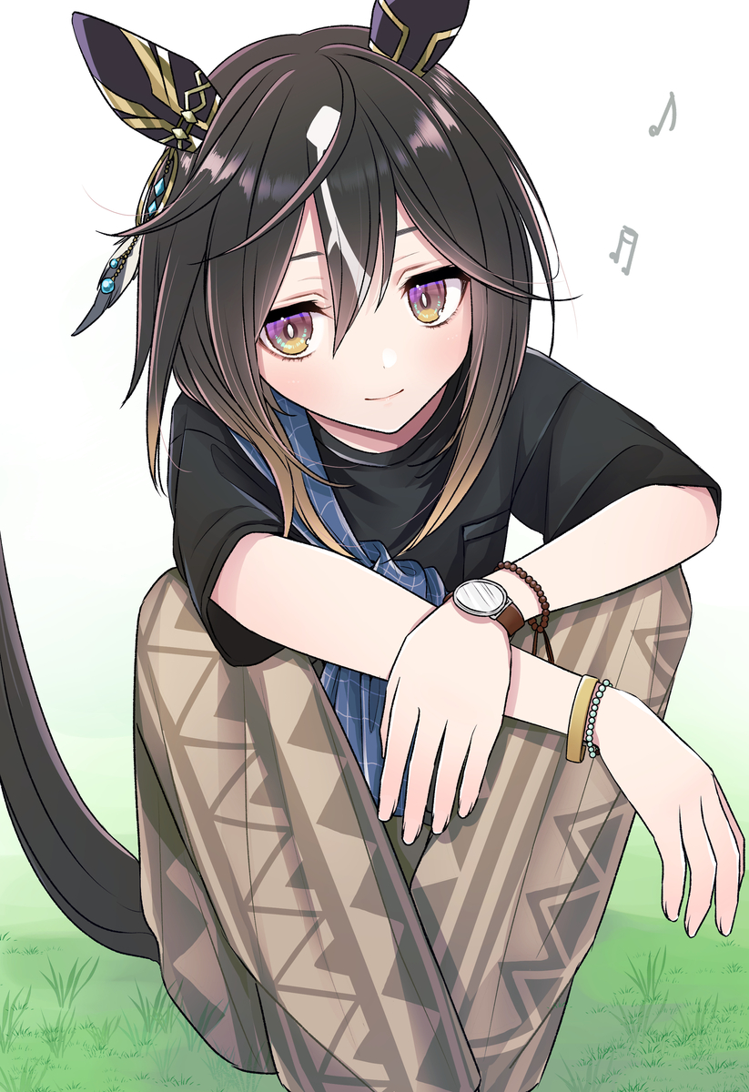 This is a pixiv picture whose title is 私服ステイゴールド.