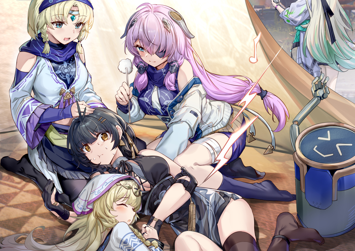 This is a pixiv picture whose title is “漂泊者，你又去哪儿鬼混了呢”.