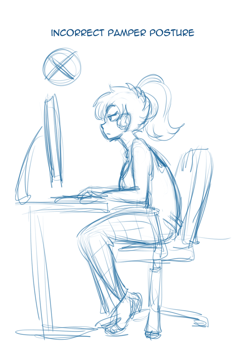 This is a pixiv picture whose title is Pamper Posture Fix.