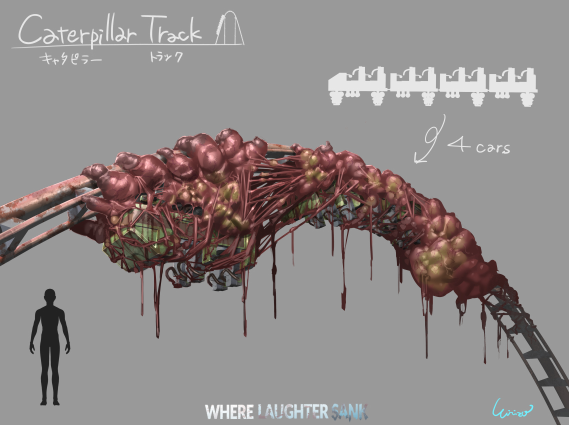 This is a pixiv picture whose title is ジェットコースターのクリーチャー.