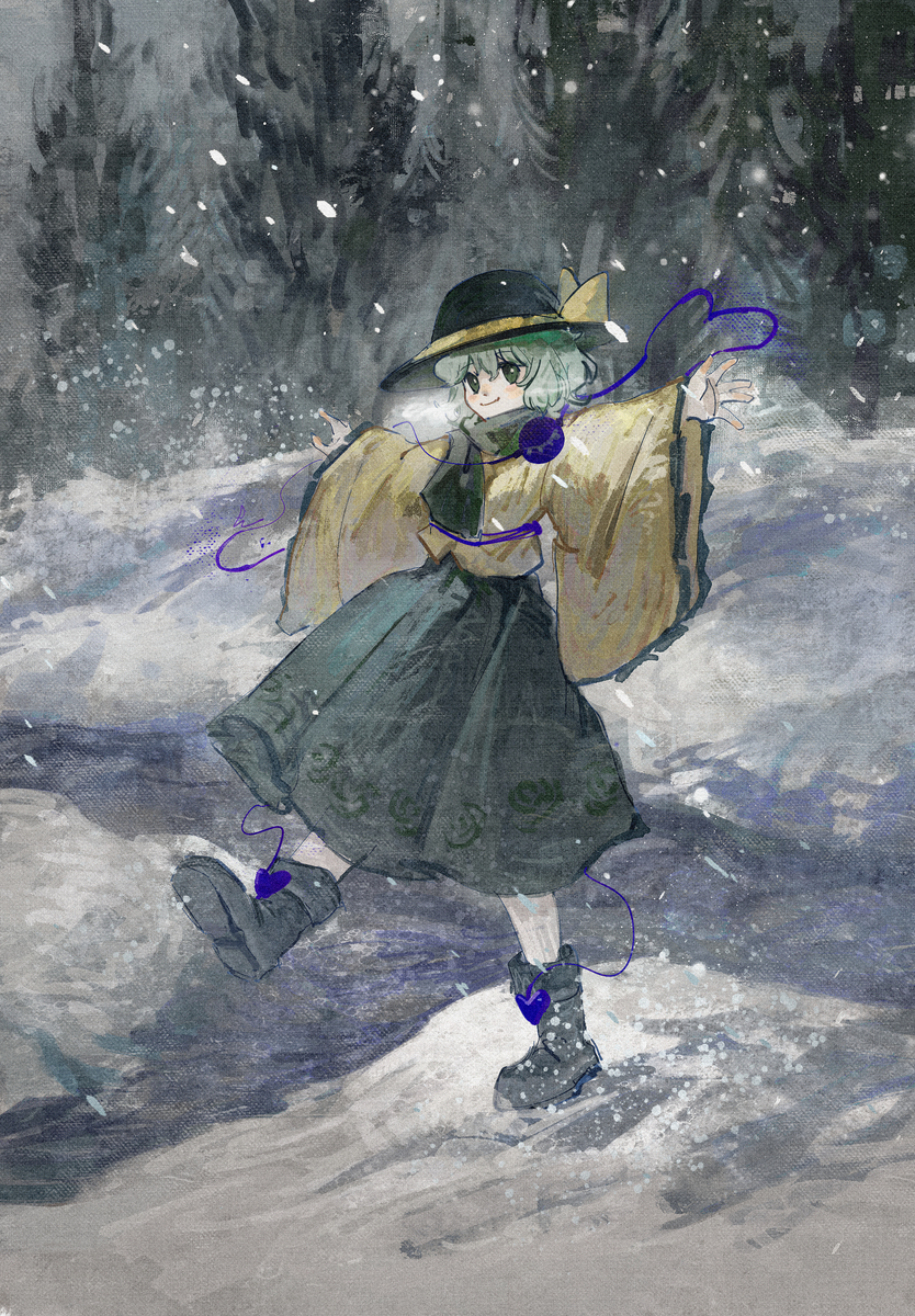 This is a pixiv picture whose title is 下雪石头图.