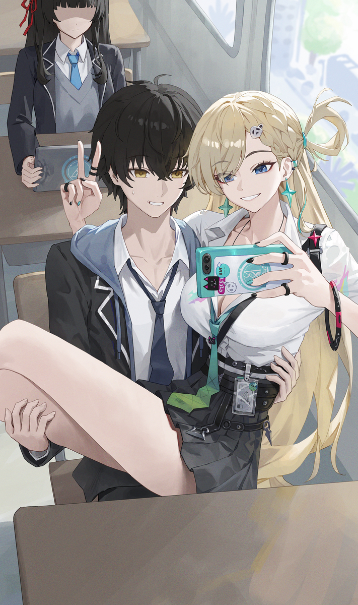 This is a pixiv picture whose title is ツーショット.