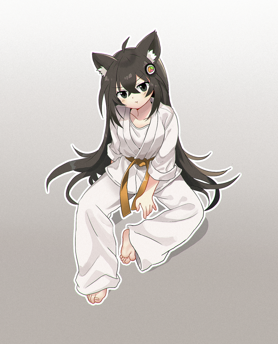 This is a pixiv picture whose title is 空手娘两只~.