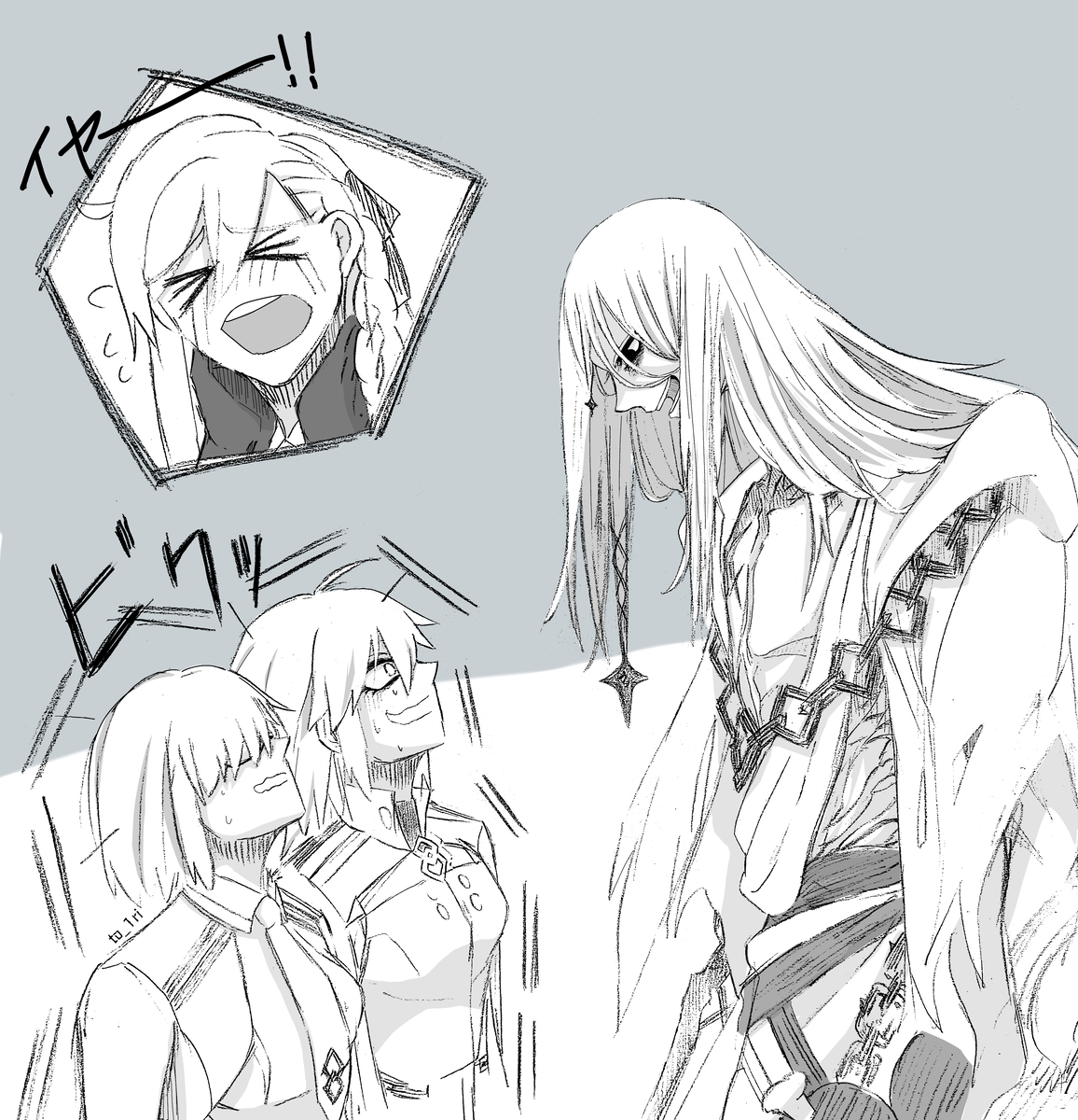 This is a pixiv picture whose title is 終章後ネタバレ閲覧注意⚠️.