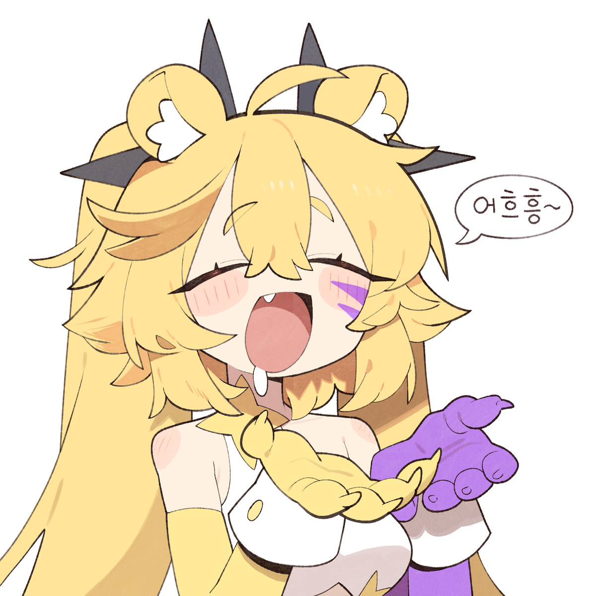 This is a pixiv picture whose title is 떡 주세요.