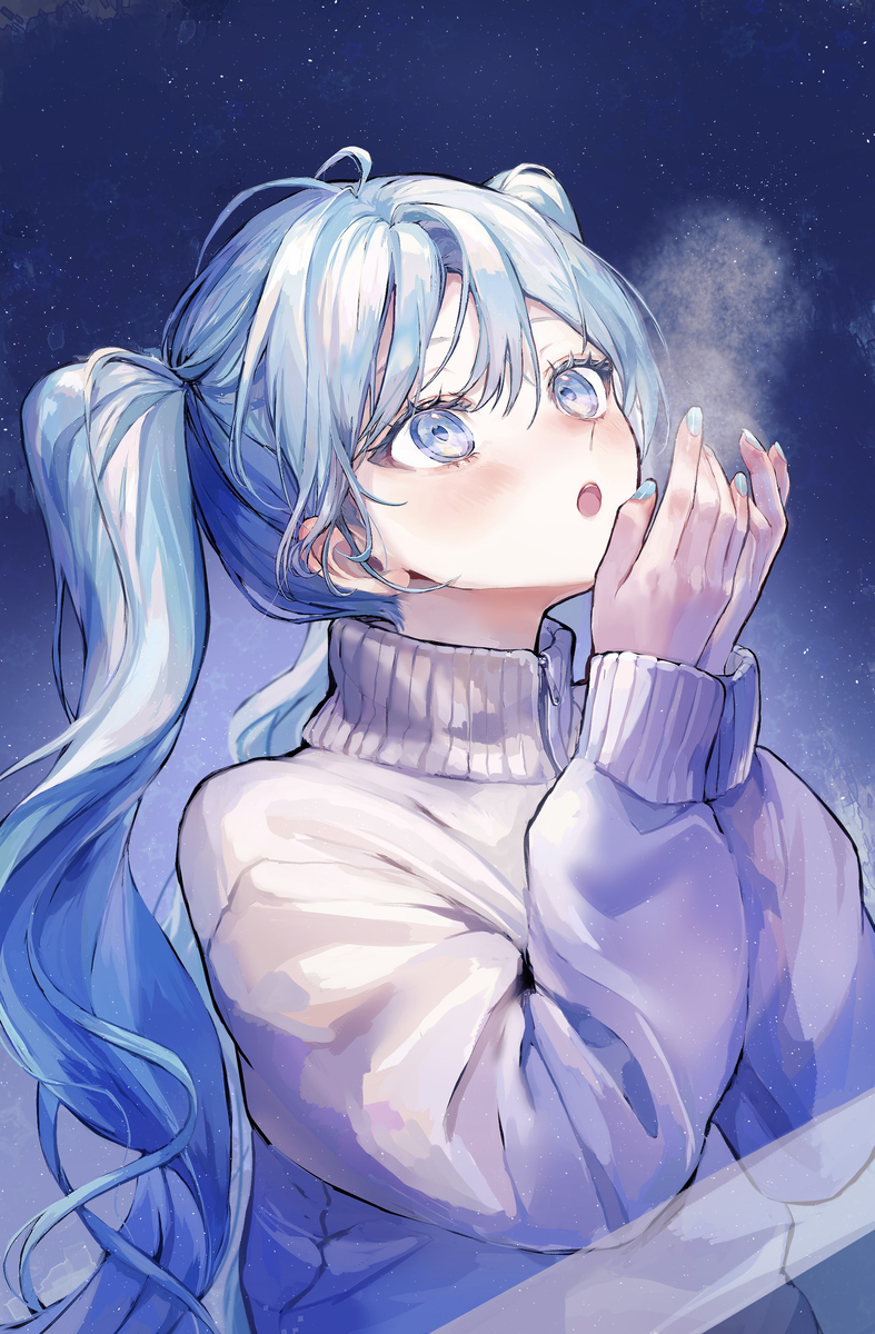 This is a pixiv picture whose title is 寒いね.