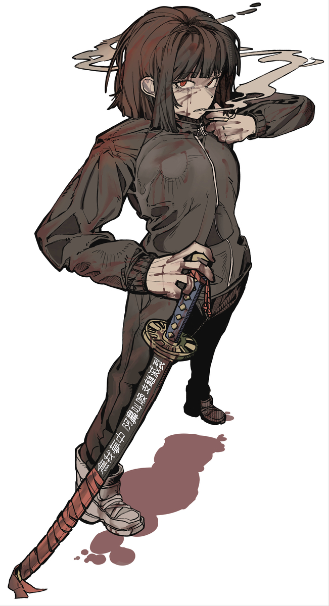 This is a pixiv picture whose title is 거미집 가출 료슈.