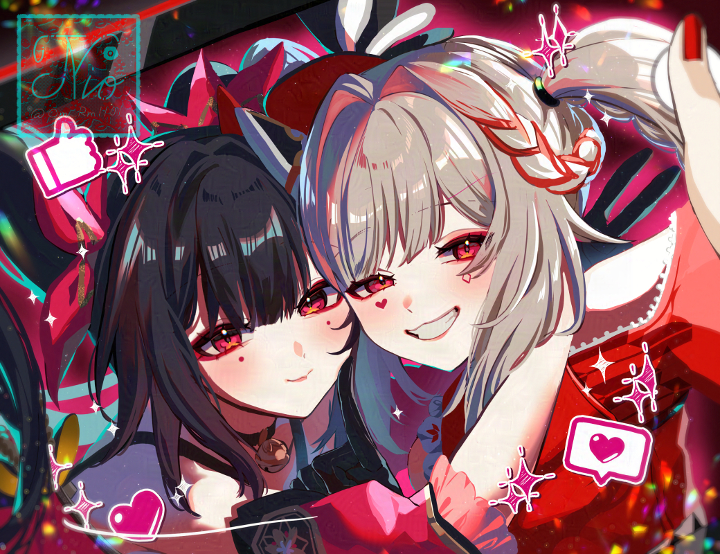 This is a pixiv picture whose title is 花火＆火花.