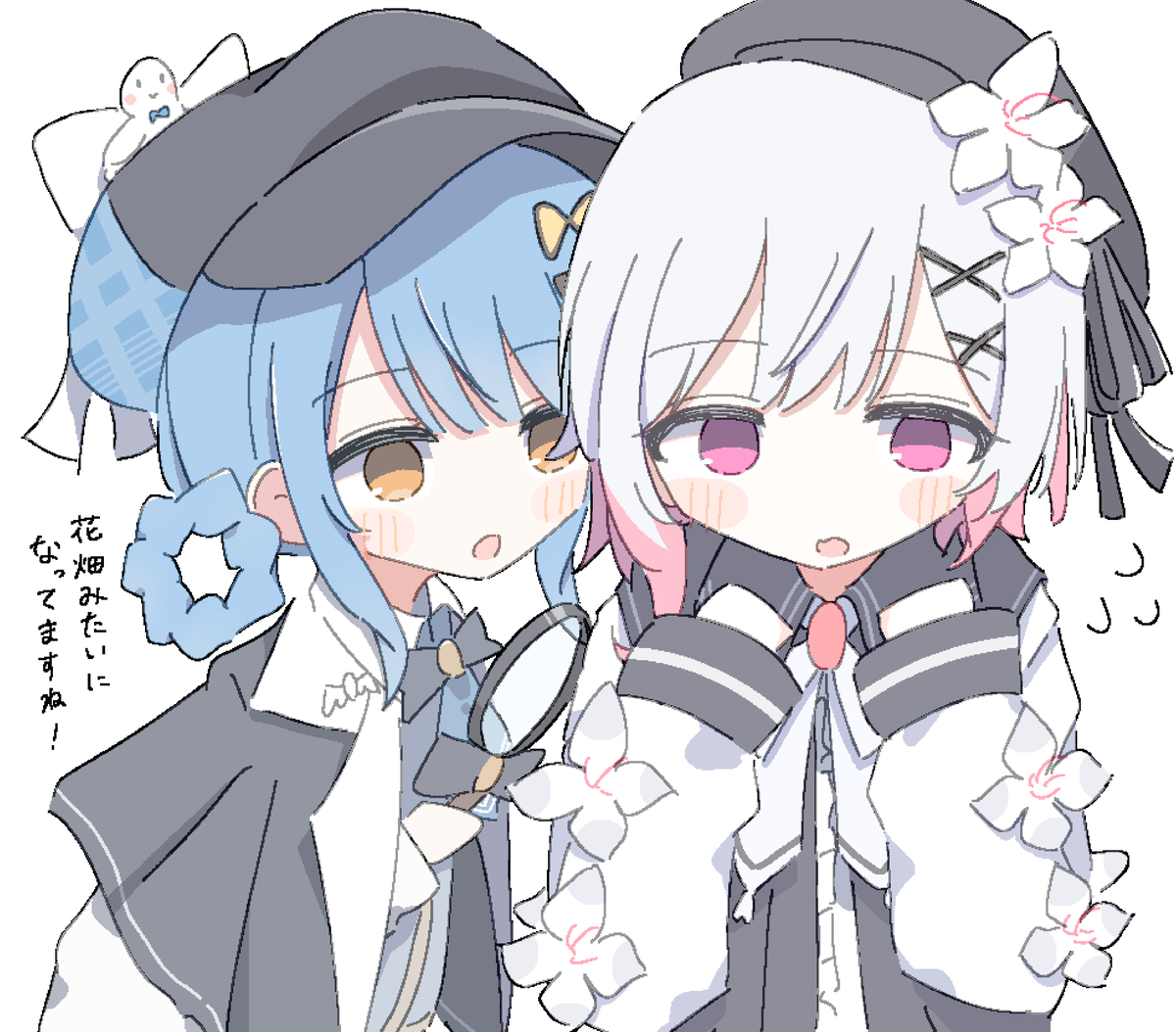 This is a pixiv picture whose title is 花畑になっちゃった.