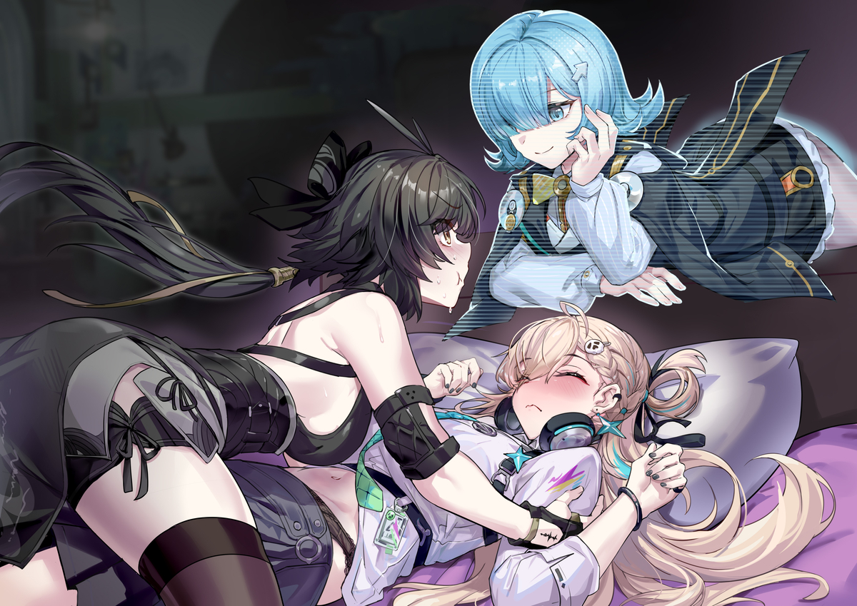 This is a pixiv picture whose title is “果然如传闻所言。啊，请继续，别在意我”.