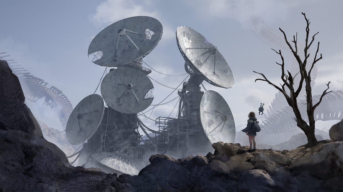 This is a pixiv picture whose title is 誰にも届かない信号.