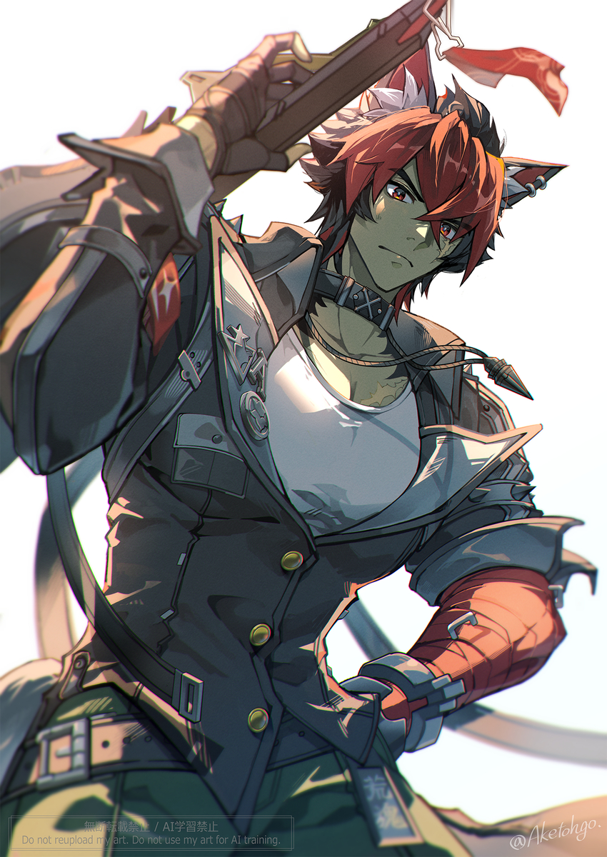 This is a pixiv picture whose title is 狛野真斗.