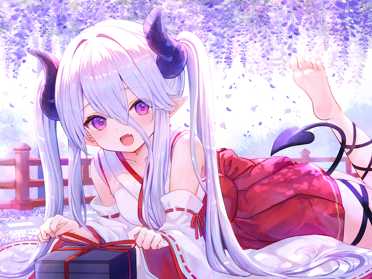 This is a pixiv picture whose title is 巫女さんごっこ.