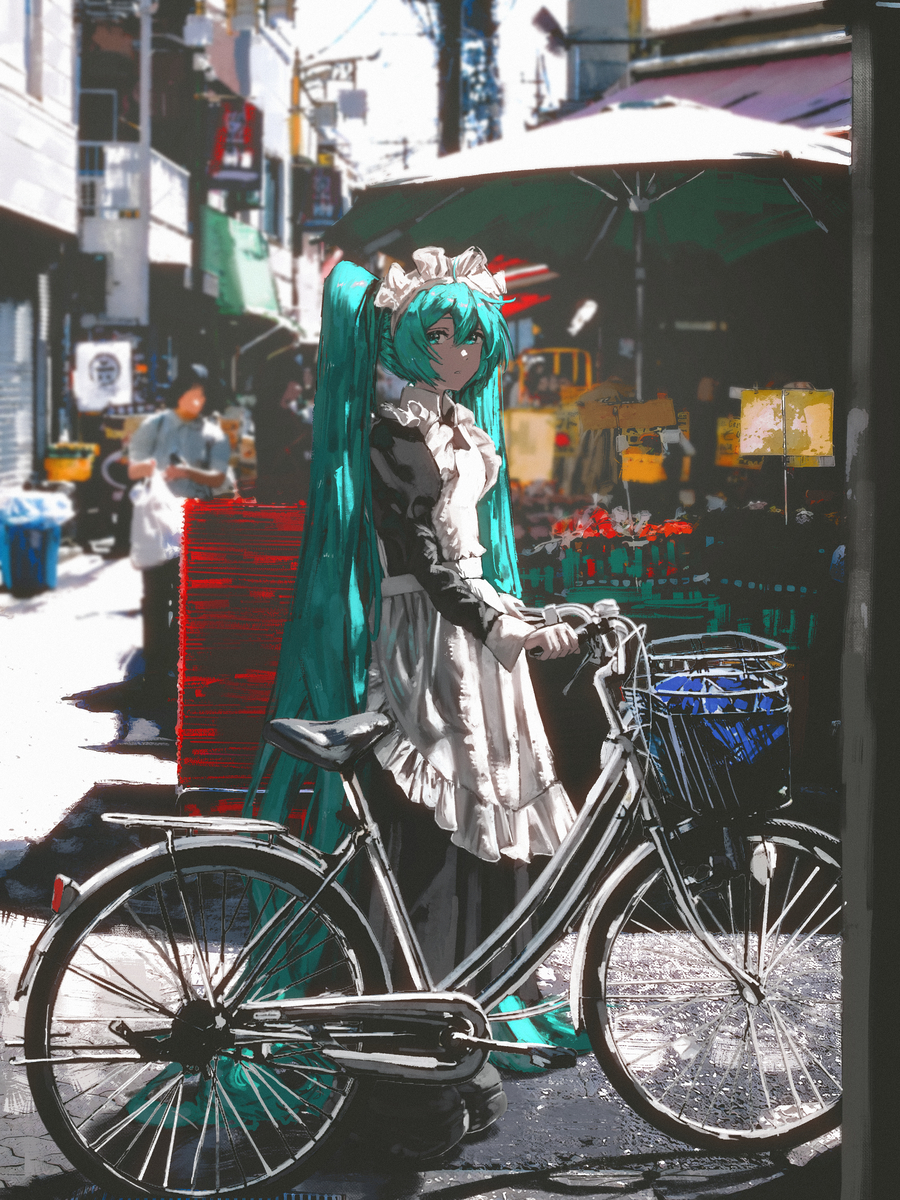 This is a pixiv picture whose title is 初音ミク.