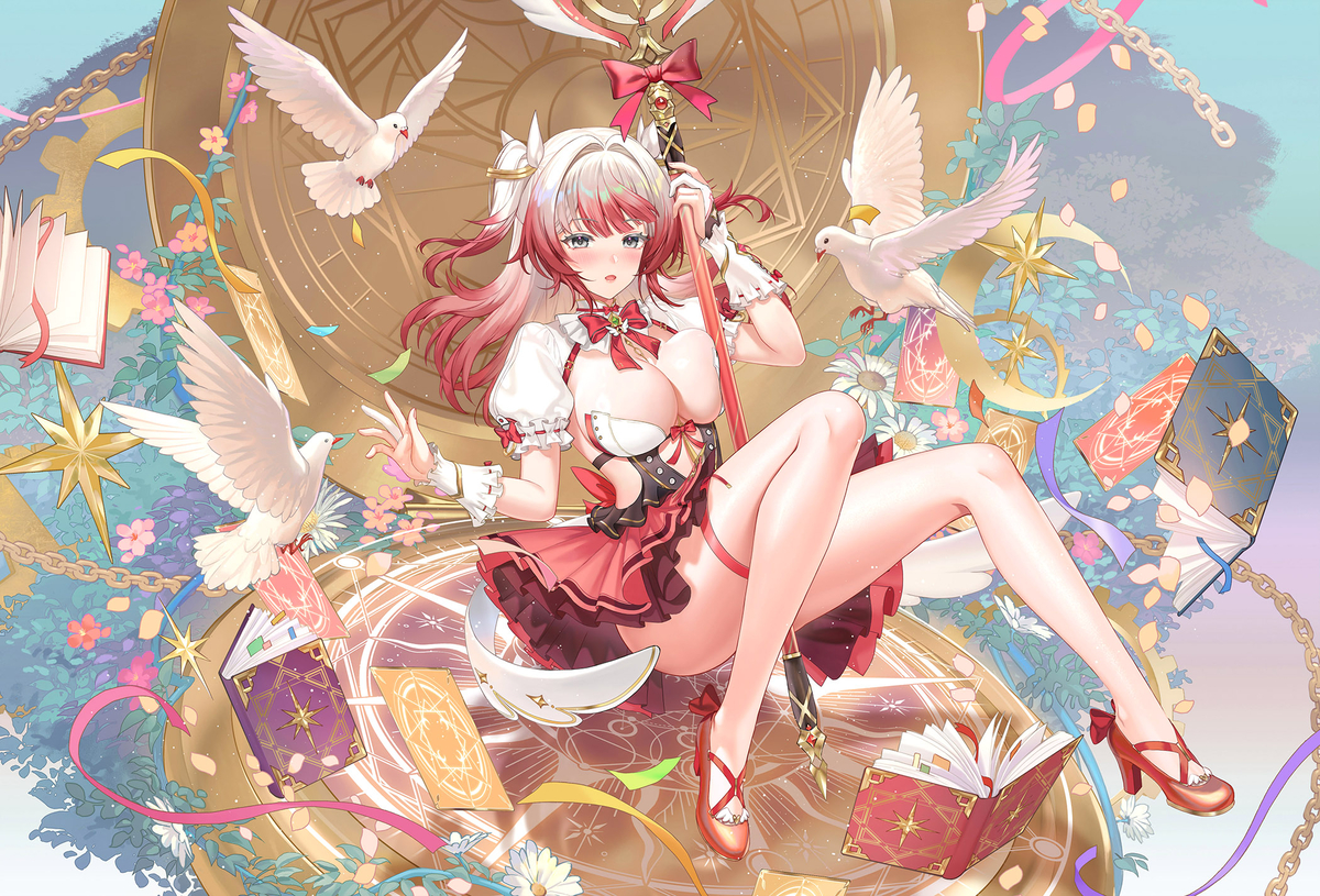 This is a pixiv picture whose title is Heartspell Magic.