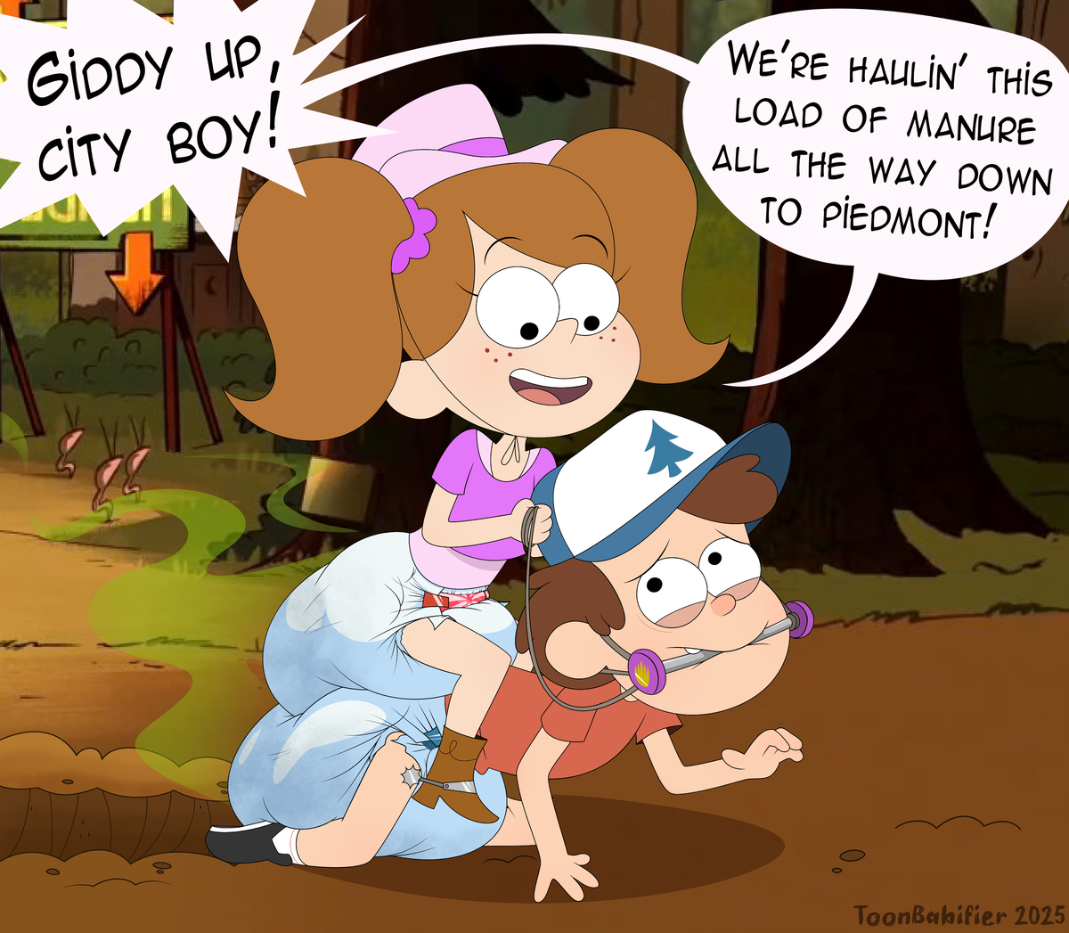 This is a pixiv picture whose title is Giddy Up Dipper.