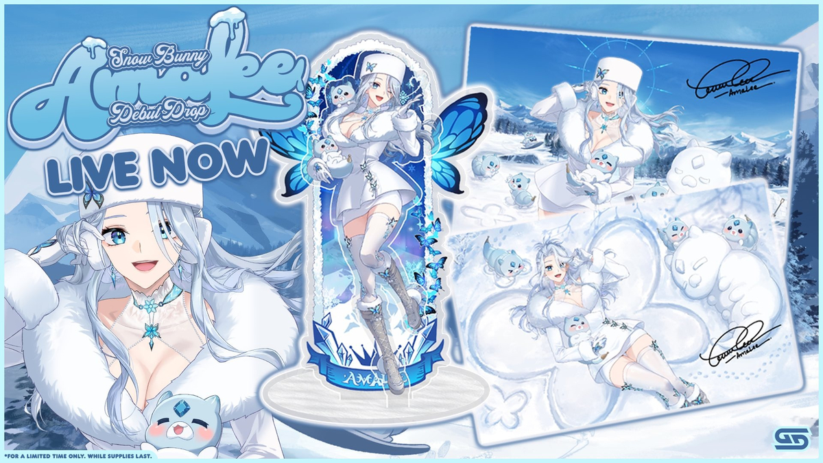 This is a pixiv picture whose title is 🦋 Snow Bunny AmaLee ❄️.