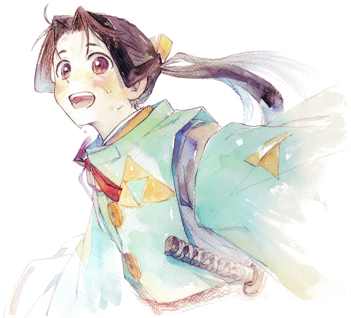 This is a pixiv picture whose title is 逃げ若.