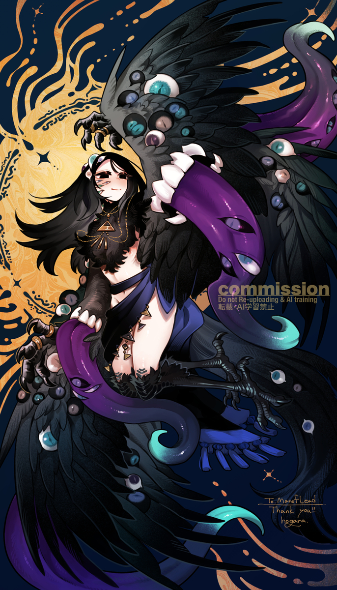 This is a pixiv picture whose title is 【Skeb】カラスのエルドリッチ.