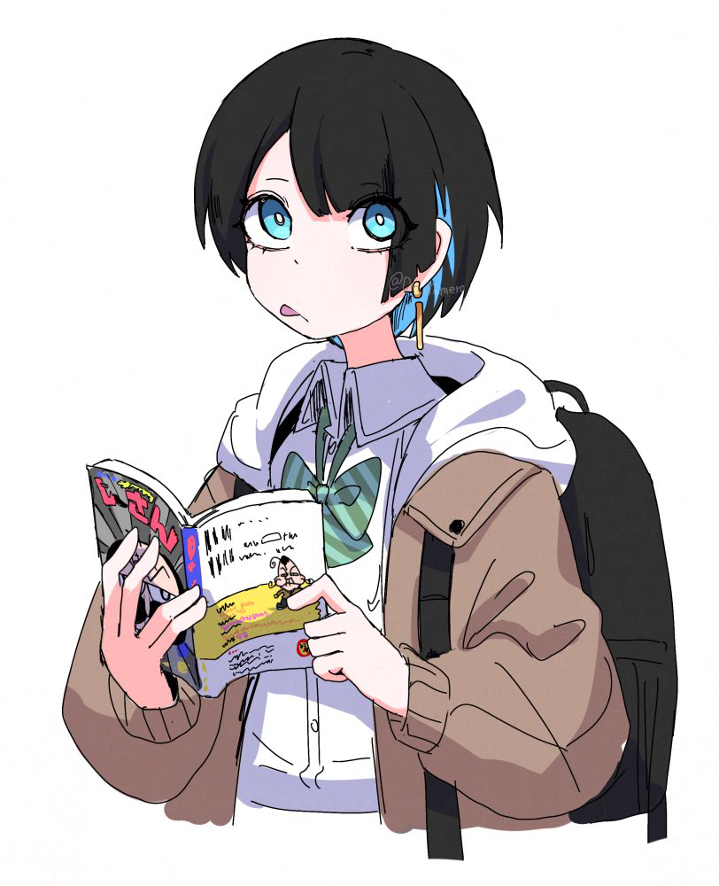 This is a pixiv picture whose title is 読書girl.