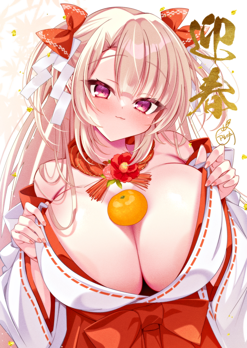 This is a pixiv picture whose title is 紅葉開き🍊.