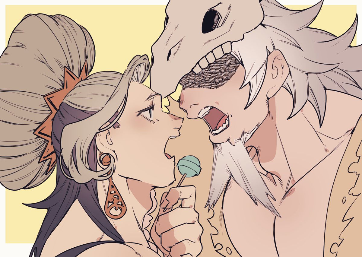 This is a pixiv picture whose title is 寿釈と落書き.