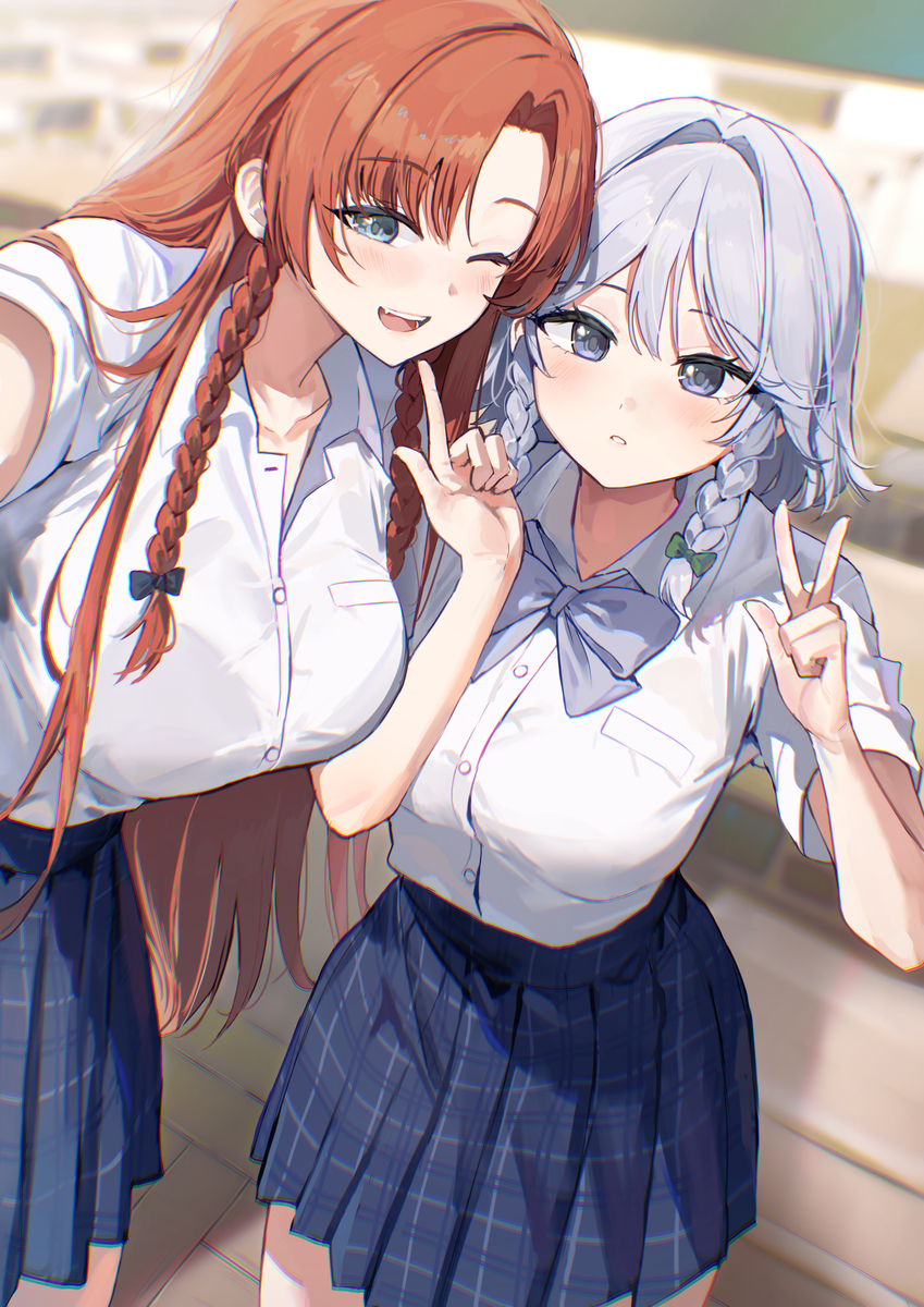 This is a pixiv picture whose title is 学パロめさ.