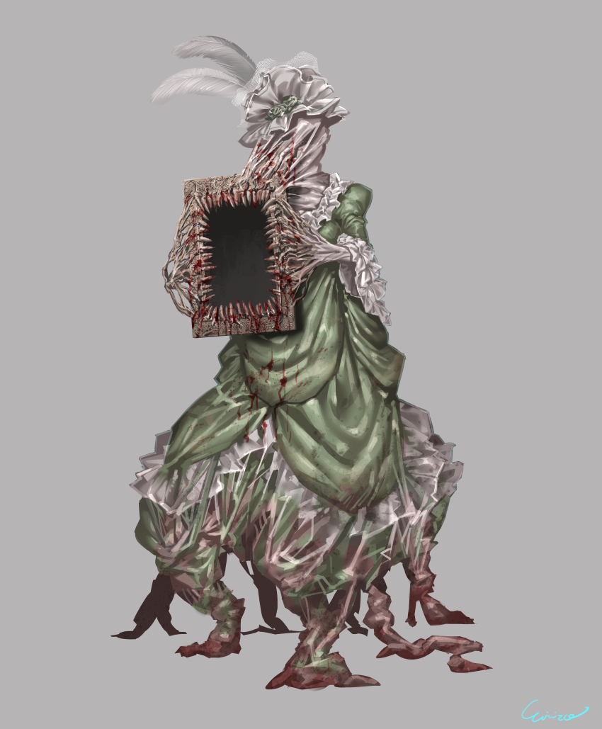 This is a pixiv picture whose title is 【skeb絵】絵画のクリーチャー.