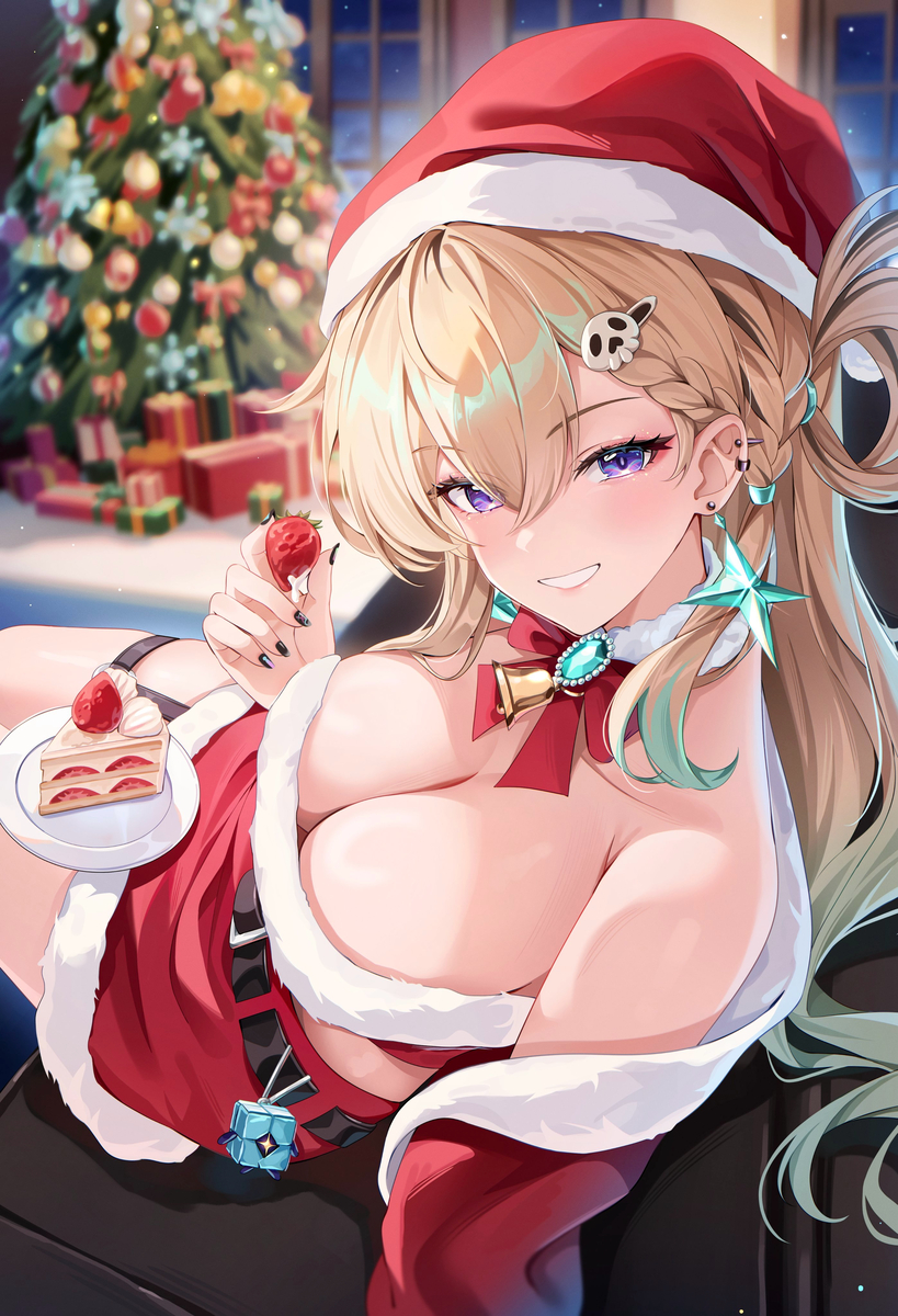 This is a pixiv picture whose title is 「あたしと食べたいの？」.