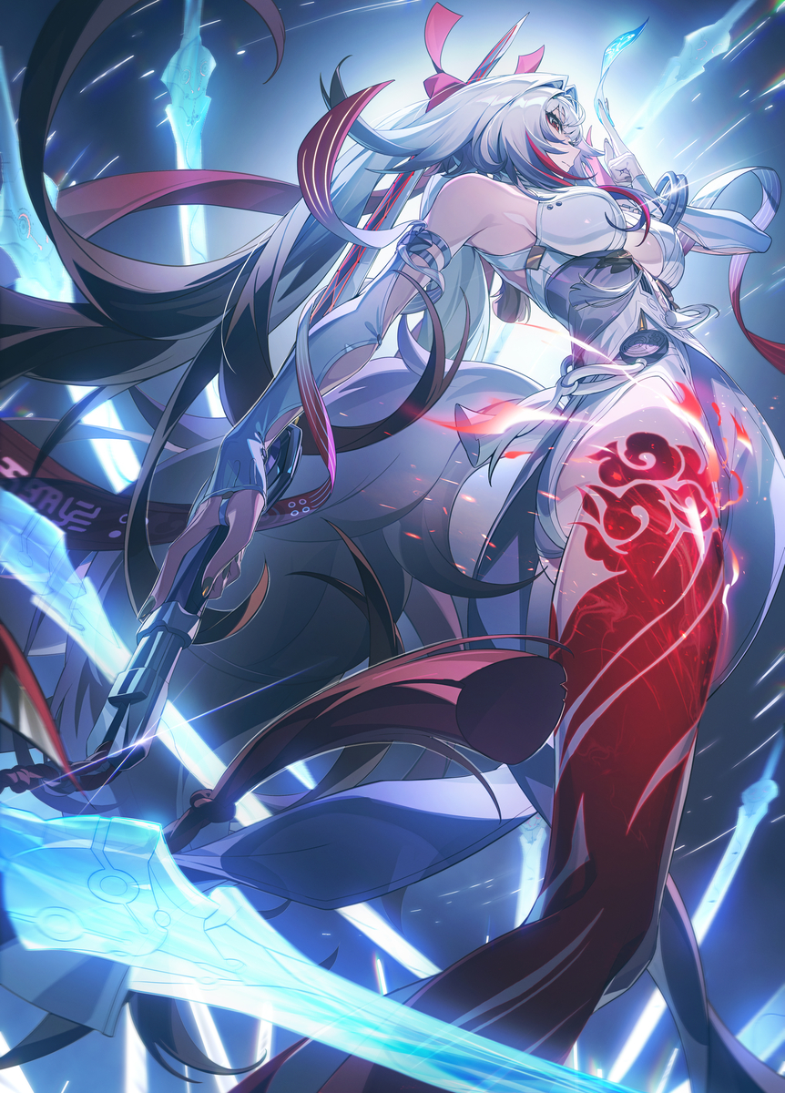 This is a pixiv picture whose title is "云岿山叶瞬光 以此剑破妄".