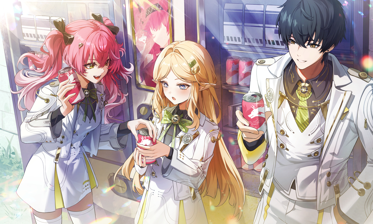 This is a pixiv picture whose title is 学校に入学した3人！.
