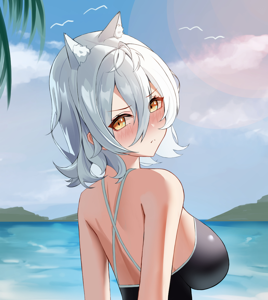 This is a pixiv picture whose title is 摩耶.