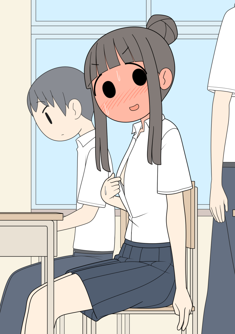 This is a pixiv picture whose title is ノーブラチャレンジ.