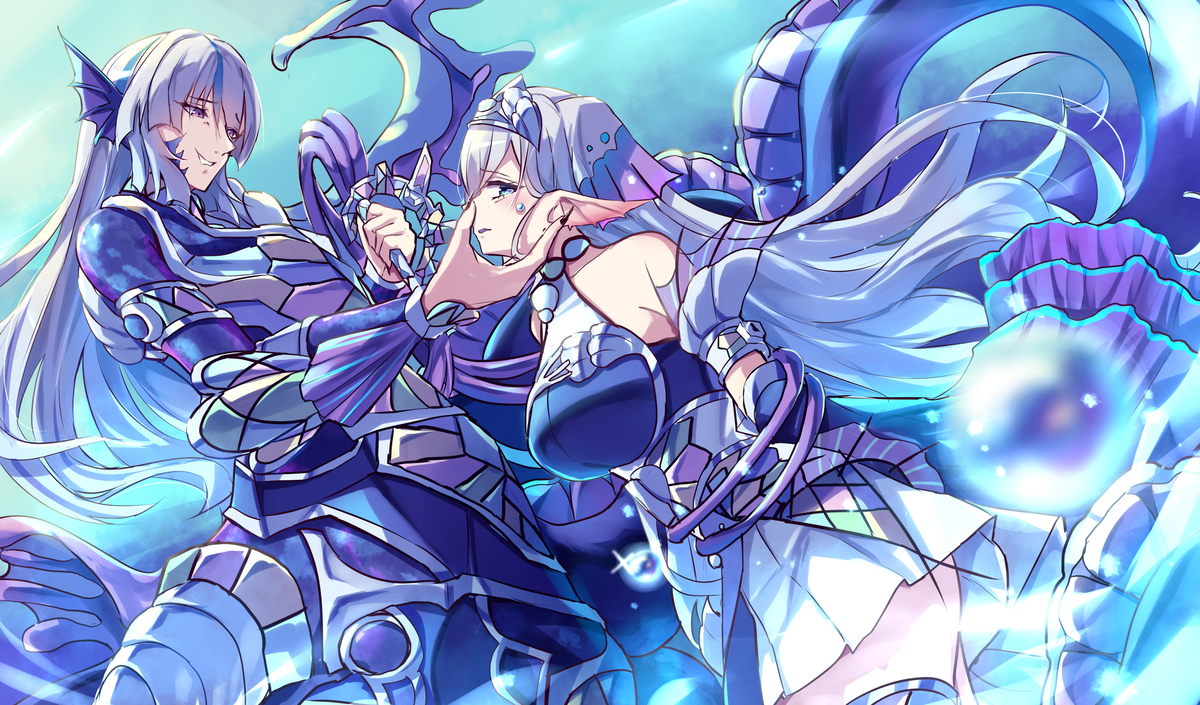 This is a pixiv picture whose title is 囚われの人魚姫.