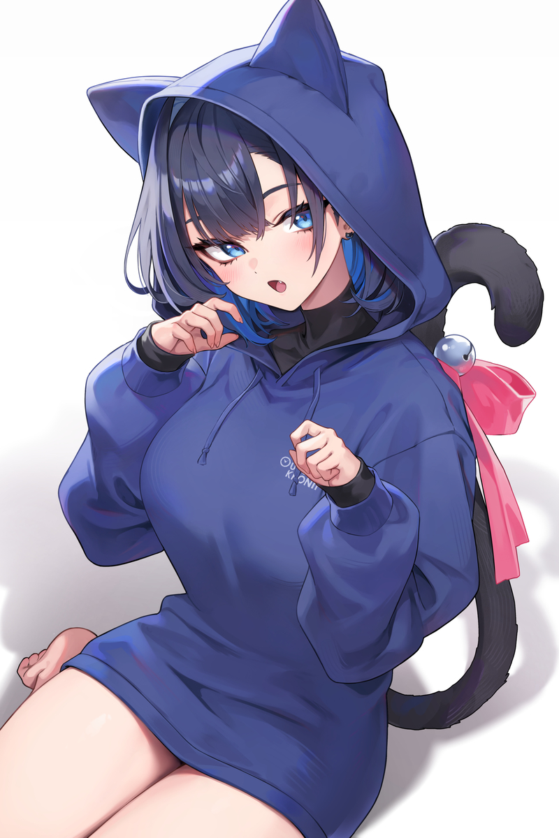 This is a pixiv picture whose title is Hoodie Kronii.