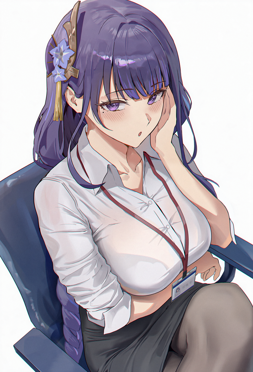 This is a pixiv picture whose title is OL雷電将軍.
