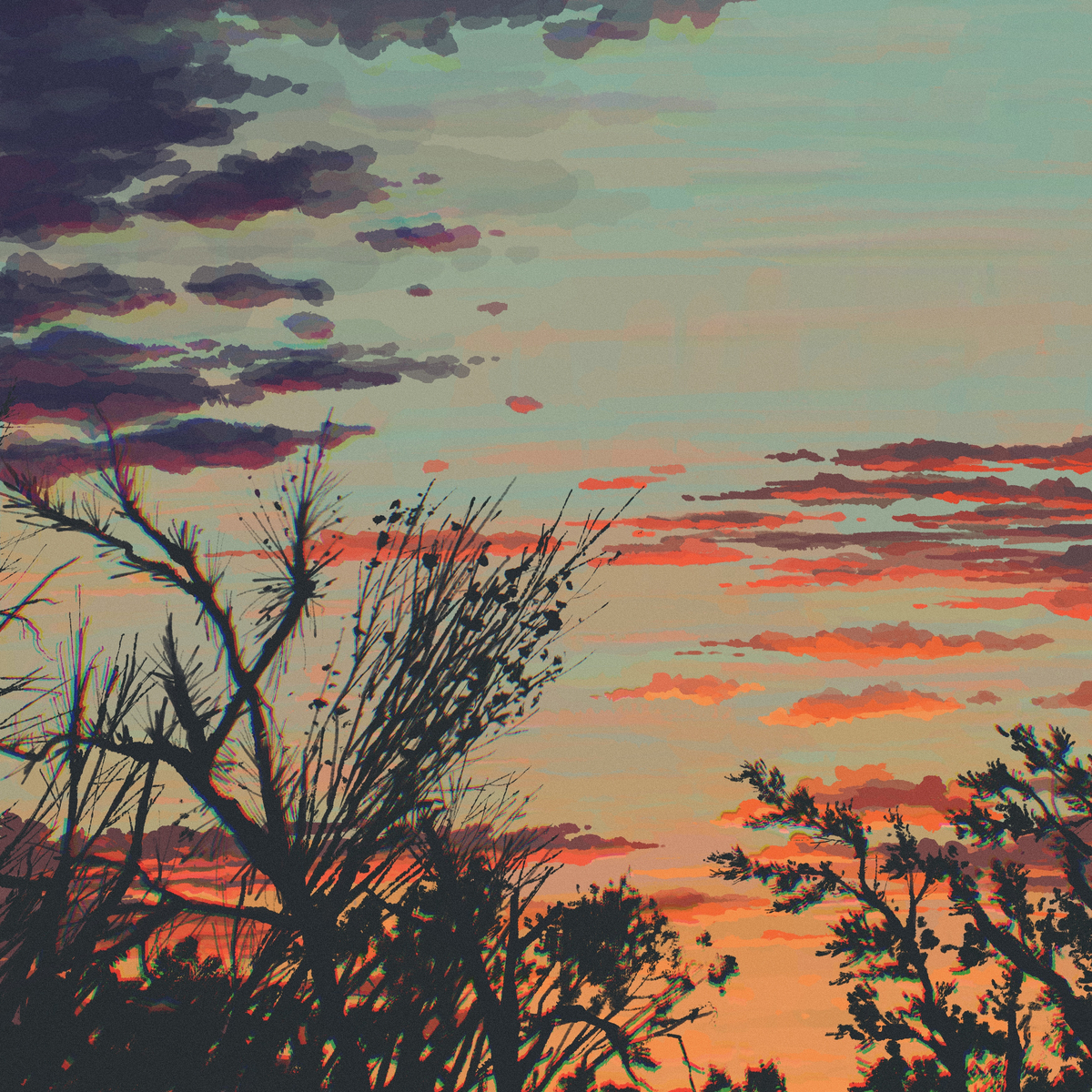 This is a pixiv picture whose title is Sunset.